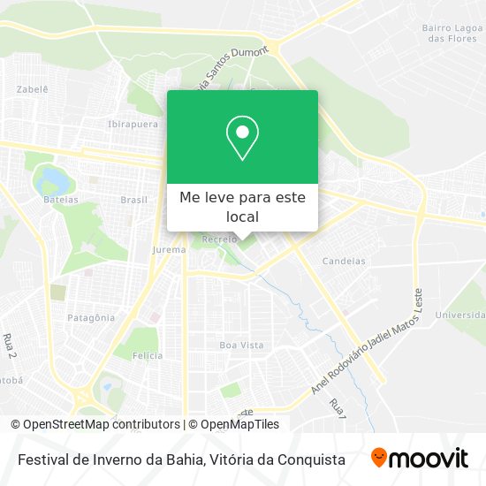 Festival de Inverno da Bahia mapa