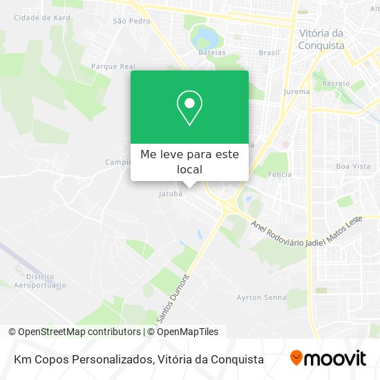 Km Copos Personalizados mapa