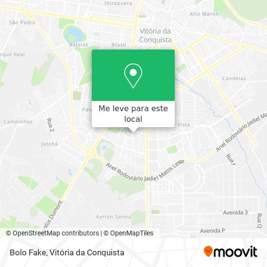 Bolo Fake mapa