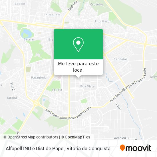 Alfapell IND e Dist de Papel mapa