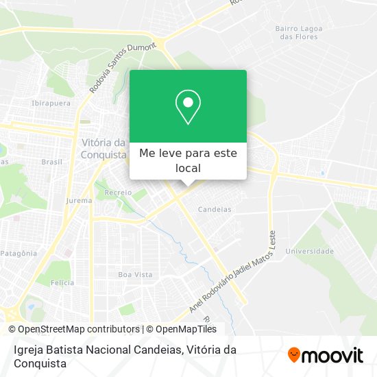 Igreja Batista Nacional Candeias mapa