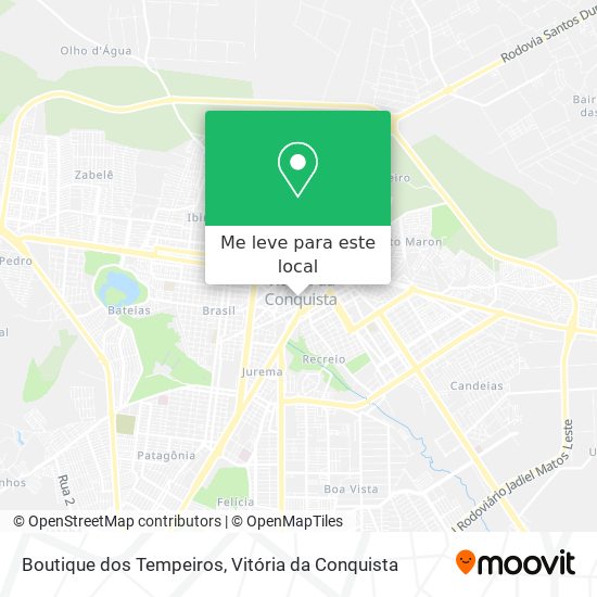 Boutique dos Tempeiros mapa