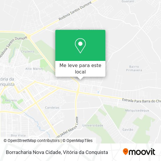 Borracharia Nova Cidade mapa