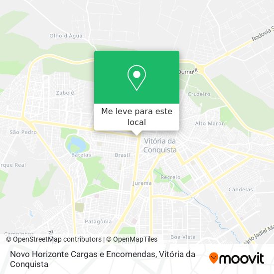 Novo Horizonte Cargas e Encomendas mapa