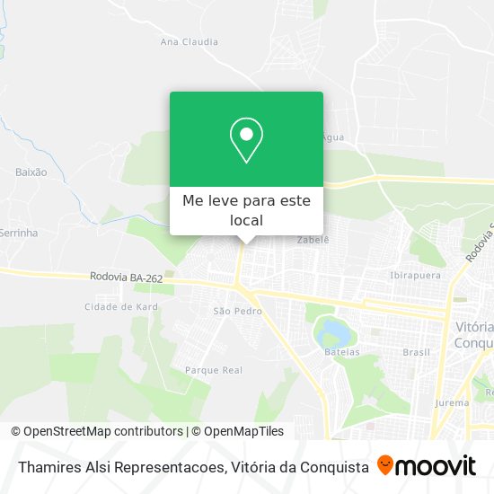 Thamires Alsi Representacoes mapa