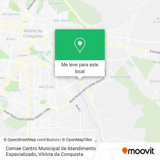 Cemae Centro Municipal de Atendimento Especializado mapa