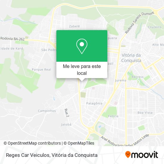 Reges Car Veiculos mapa