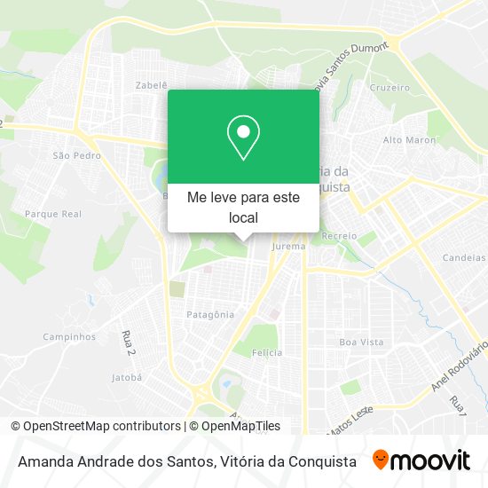 Amanda Andrade dos Santos mapa