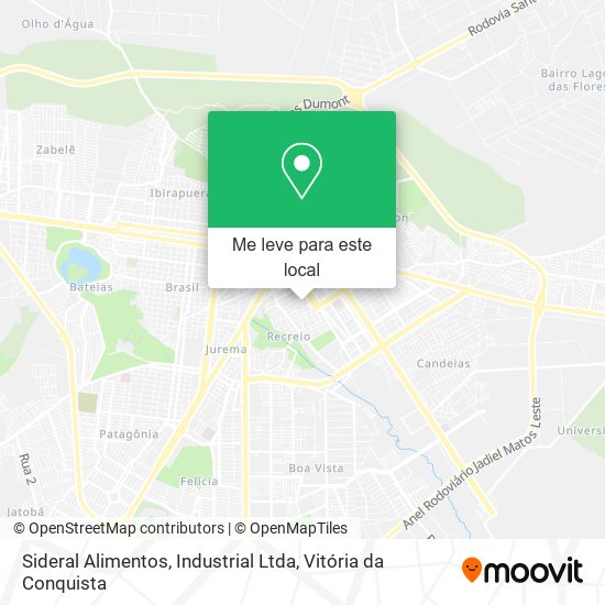 Sideral Alimentos, Industrial Ltda mapa