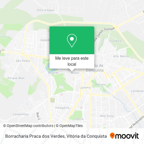 Borracharia Praca dos Verdes mapa