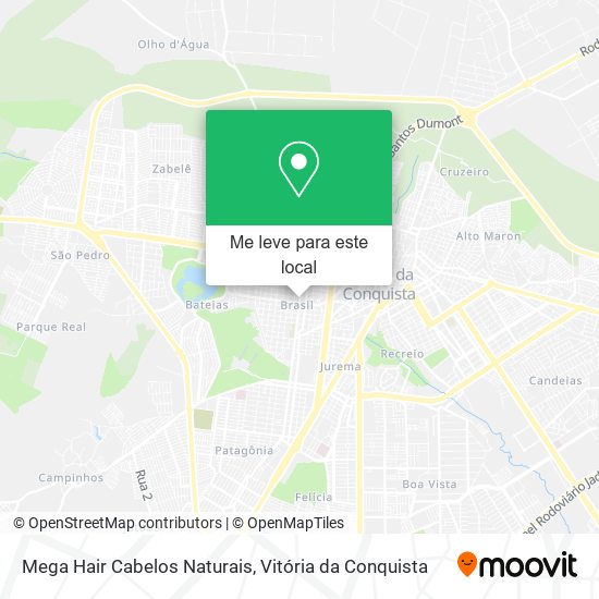 Mega Hair Cabelos Naturais mapa