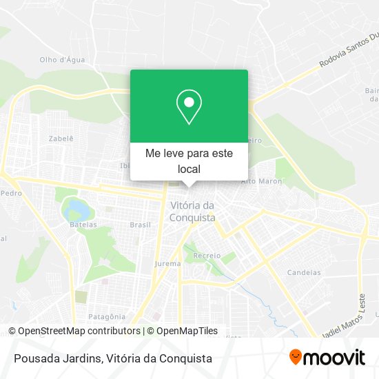 Pousada Jardins mapa
