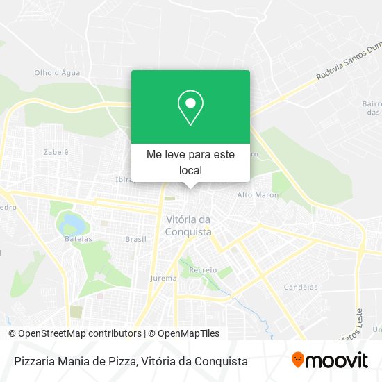 Pizzaria Mania de Pizza mapa
