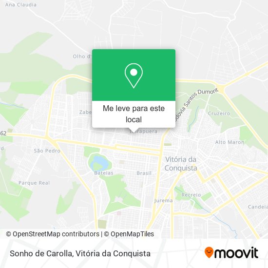 Sonho de Carolla mapa