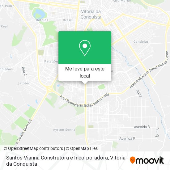 Santos Vianna Construtora e Incorporadora mapa