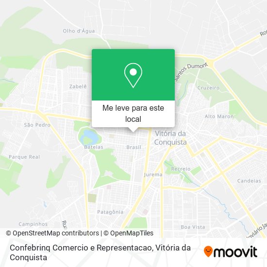 Confebrinq Comercio e Representacao mapa