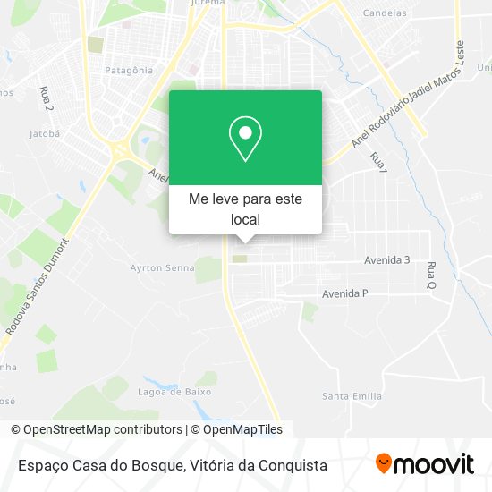 Espaço Casa do Bosque mapa