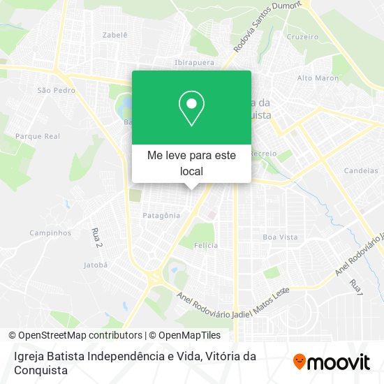 Igreja Batista Independência e Vida mapa