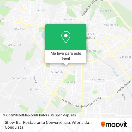 Show Bar Restaurante Conveniência mapa