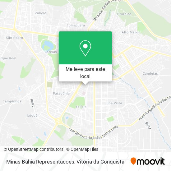 Minas Bahia Representacoes mapa
