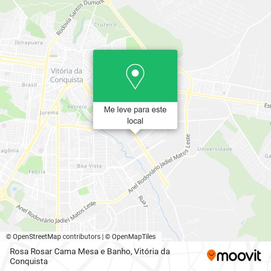 Rosa Rosar Cama Mesa e Banho mapa