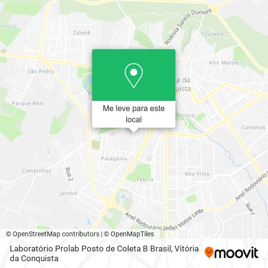 Laboratório Prolab Posto de Coleta B Brasil mapa