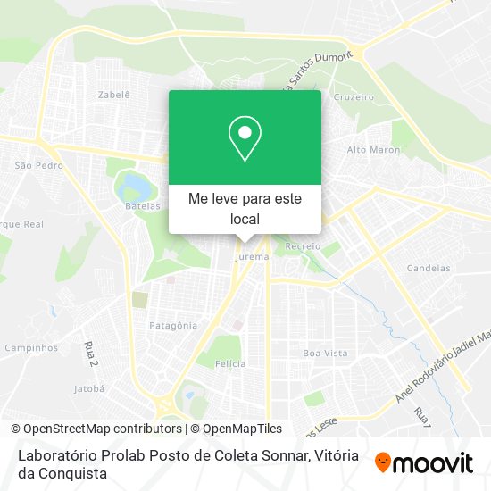 Laboratório Prolab Posto de Coleta Sonnar mapa