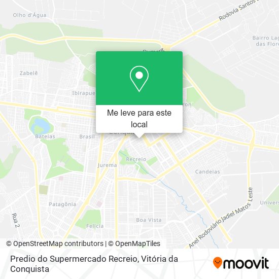 Predio do Supermercado Recreio mapa