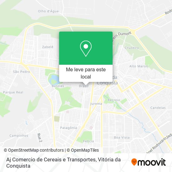 Aj Comercio de Cereais e Transportes mapa