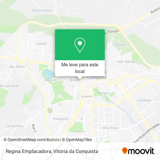 Regina Emplacadora mapa