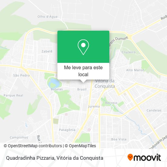 Quadradinha Pizzaria mapa
