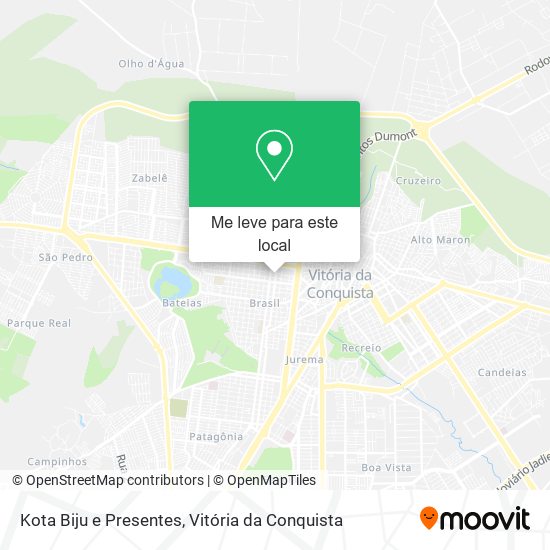 Kota Biju e Presentes mapa