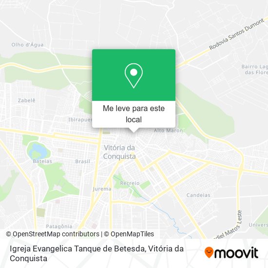 Igreja Evangelica Tanque de Betesda mapa