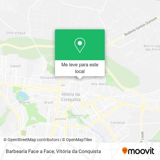 Barbearia Face a Face mapa