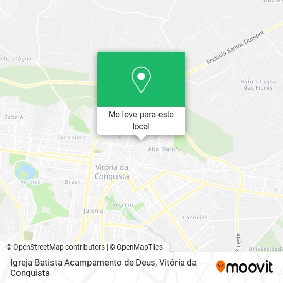 Igreja Batista Acampamento de Deus mapa
