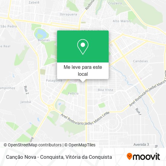 Canção Nova - Conquista mapa