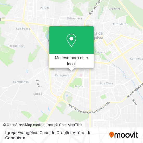 Igreja Evangélica Casa de Oração mapa