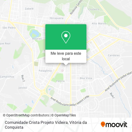 Comunidade Crista Projeto Videira mapa