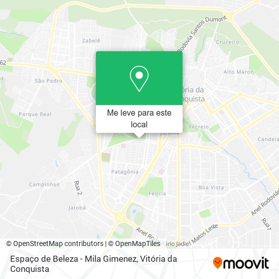 Espaço de Beleza - Mila Gimenez mapa