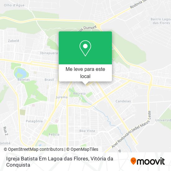 Igreja Batista Em Lagoa das Flores mapa