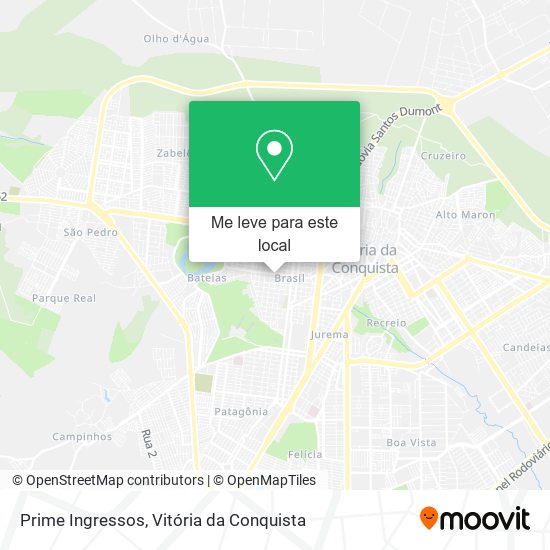 Prime Ingressos mapa