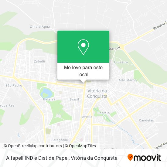 Alfapell IND e Dist de Papel mapa