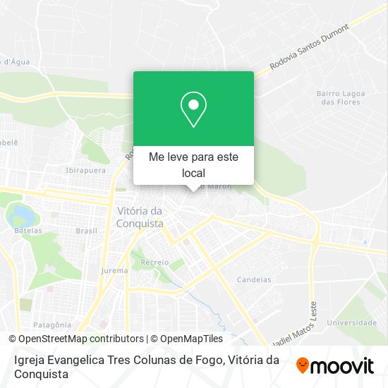 Igreja Evangelica Tres Colunas de Fogo mapa