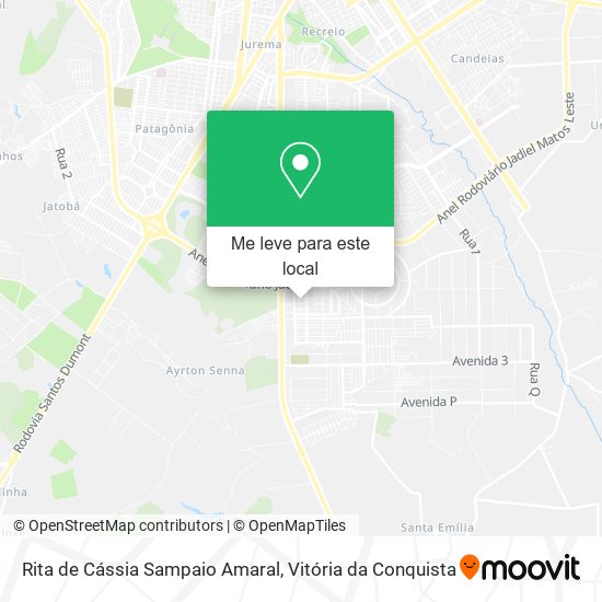 Rita de Cássia Sampaio Amaral mapa