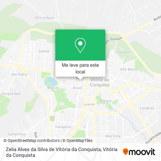 Zelia Alves da Silva de Vitória da Conquista mapa