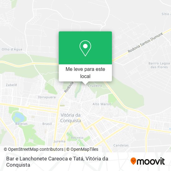 Bar e Lanchonete Careoca e Tatá mapa