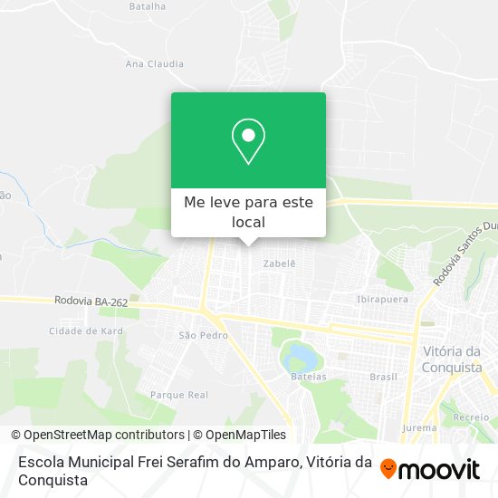 Escola Municipal Frei Serafim do Amparo mapa