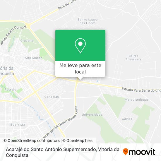 Acarajé do Santo Antônio Supermercado mapa