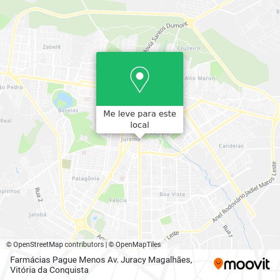 Farmácias Pague Menos Av. Juracy Magalhães mapa