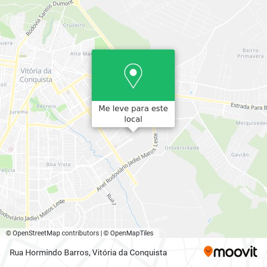 Rua Hormindo Barros mapa